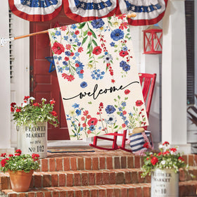 Baccessor Memorial Day design shown outdoors to welcome guests.