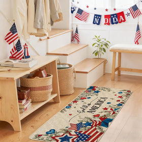 Baccessor Patriotic Welcome Mat with Non-Slip Backing prevents shifting on doors