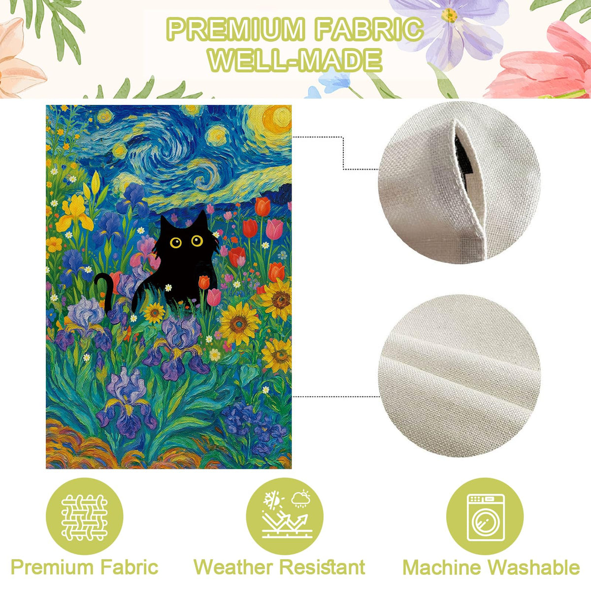 Baccessor Seasonal Farmhouse Flag decor fits entryways, decks, and lawns.