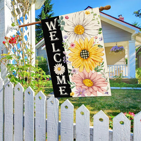 Baccessor double-sided yard flag showcases colors from both angles, ideal for porches.