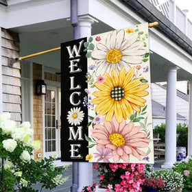 Baccessor 28x40 inch flag stands against wind and weather for vibrant entryways.