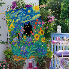 Baccessor Spring Summer Black Cat flag double-sided design.