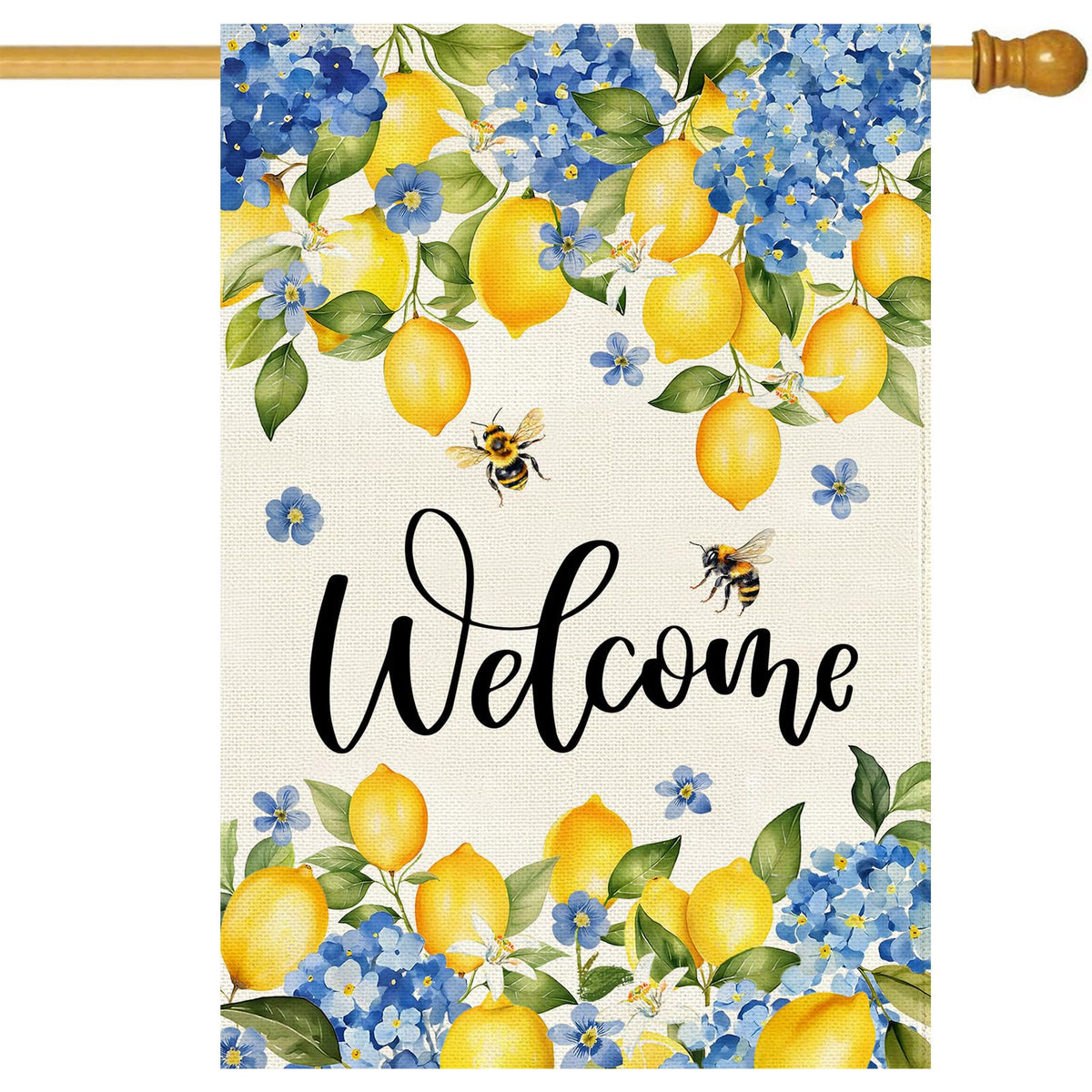 Baccessor spring summer house flag burlap 28x40 on porch for welcoming vibes