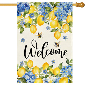 Baccessor spring summer house flag burlap 28x40 on porch for welcoming vibes