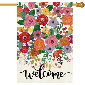 Baccessor spring-summer burlap flag; durable outdoor décor with long-lasting color.