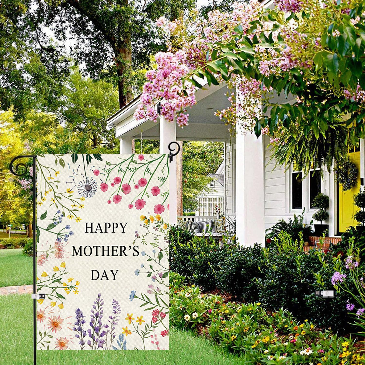 Baccessor spring summer wildflowers flag enhances any yard or porch