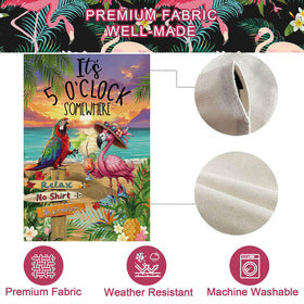 Baccessor flamingo motif flag adds playful summer charm to patios