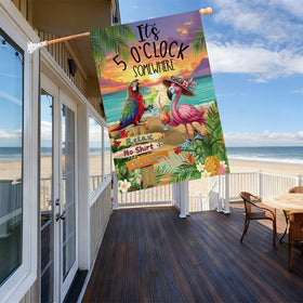 Baccessor ready-to-hang yard flag enhances porch or garden displays
