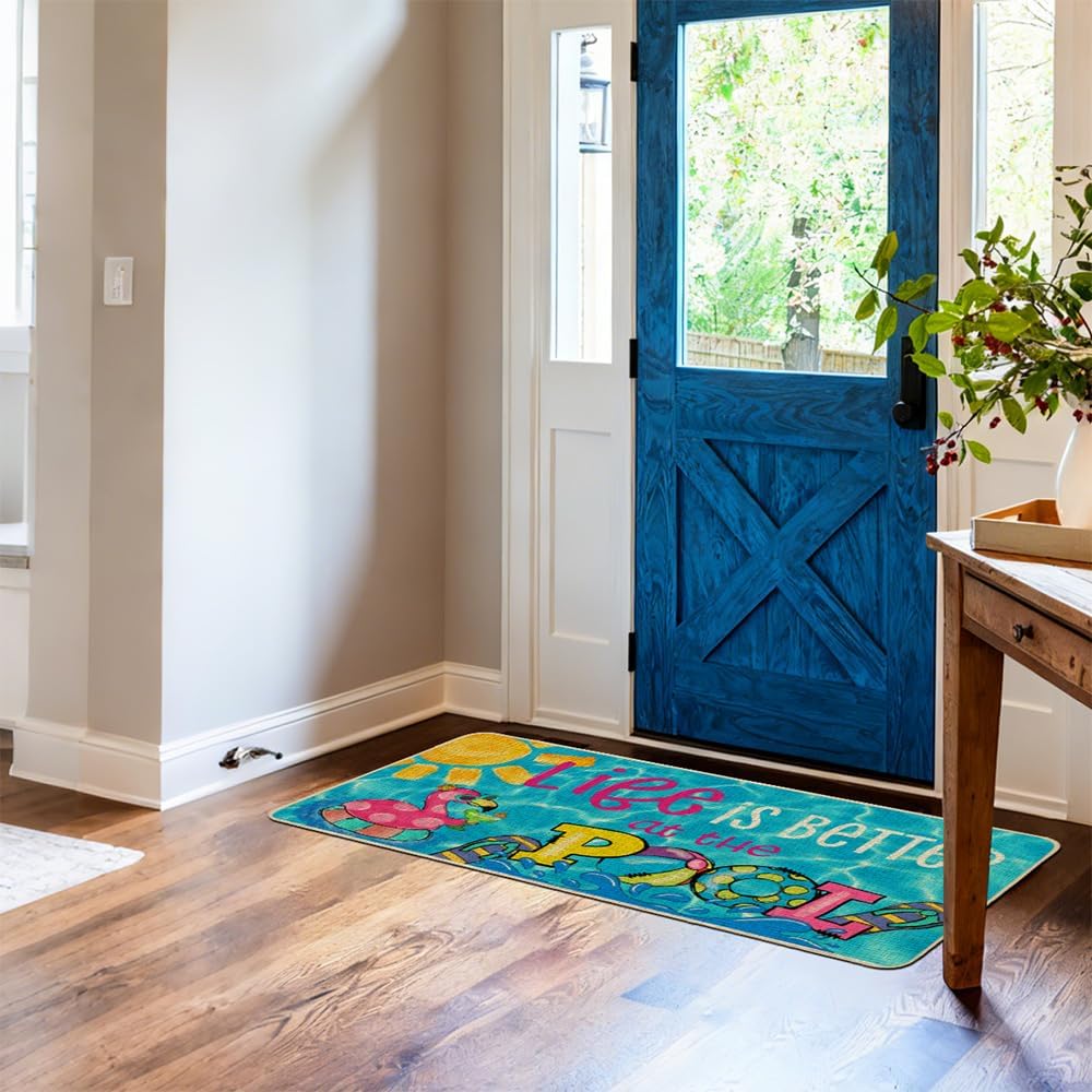 Baccessor front-door use keeps entry clean after pool or rain.