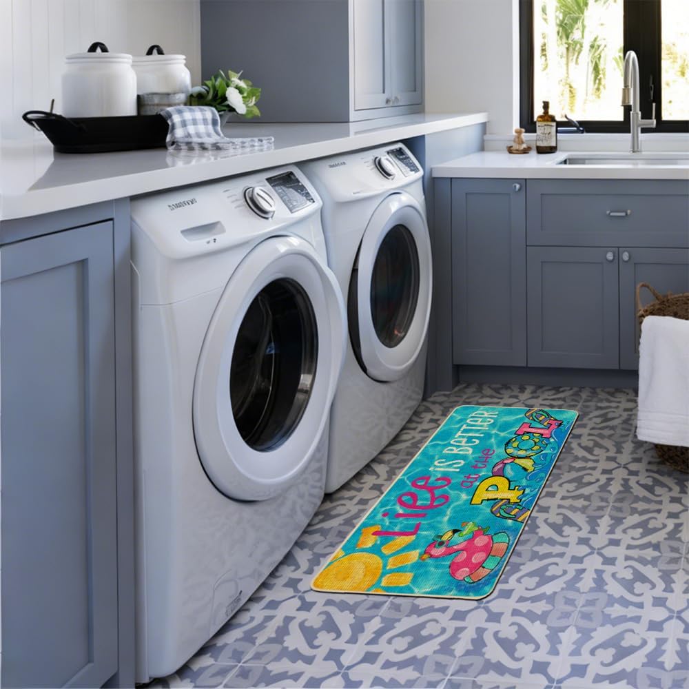 Baccessor doormat features non-slip rubber backing for stable outdoor use.