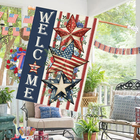 Baccessor usa stars flag double-sided print visible from every angle.