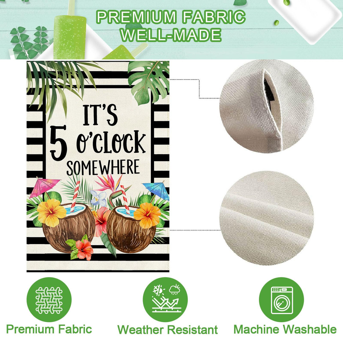 Baccessor washable fade-resistant flag maintains color after outdoor exposure.