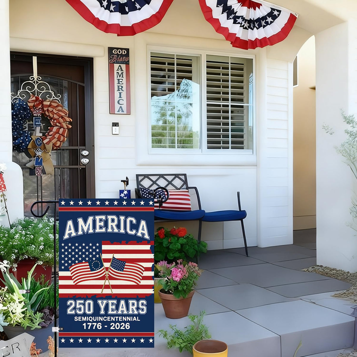 Baccessor weatherproof fabric flag designed for lasting color outdoors.