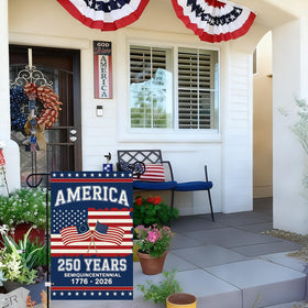 Baccessor weatherproof fabric flag designed for lasting color outdoors.
