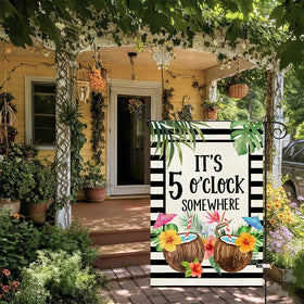 Baccessor weatherproof garden flag with strong stitching for windy days.