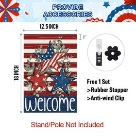 Baccessor Weatherproof yard flag designed to withstand wind, rain, and sun.