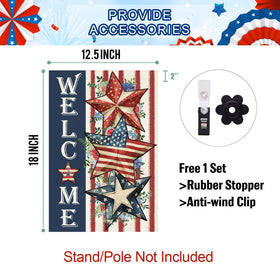 Weatherproof patriotic flag for yard decor by Baccessor