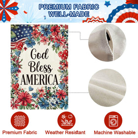Baccessor weatherproof patriotic flag, sturdy burlap resists wind and rain.