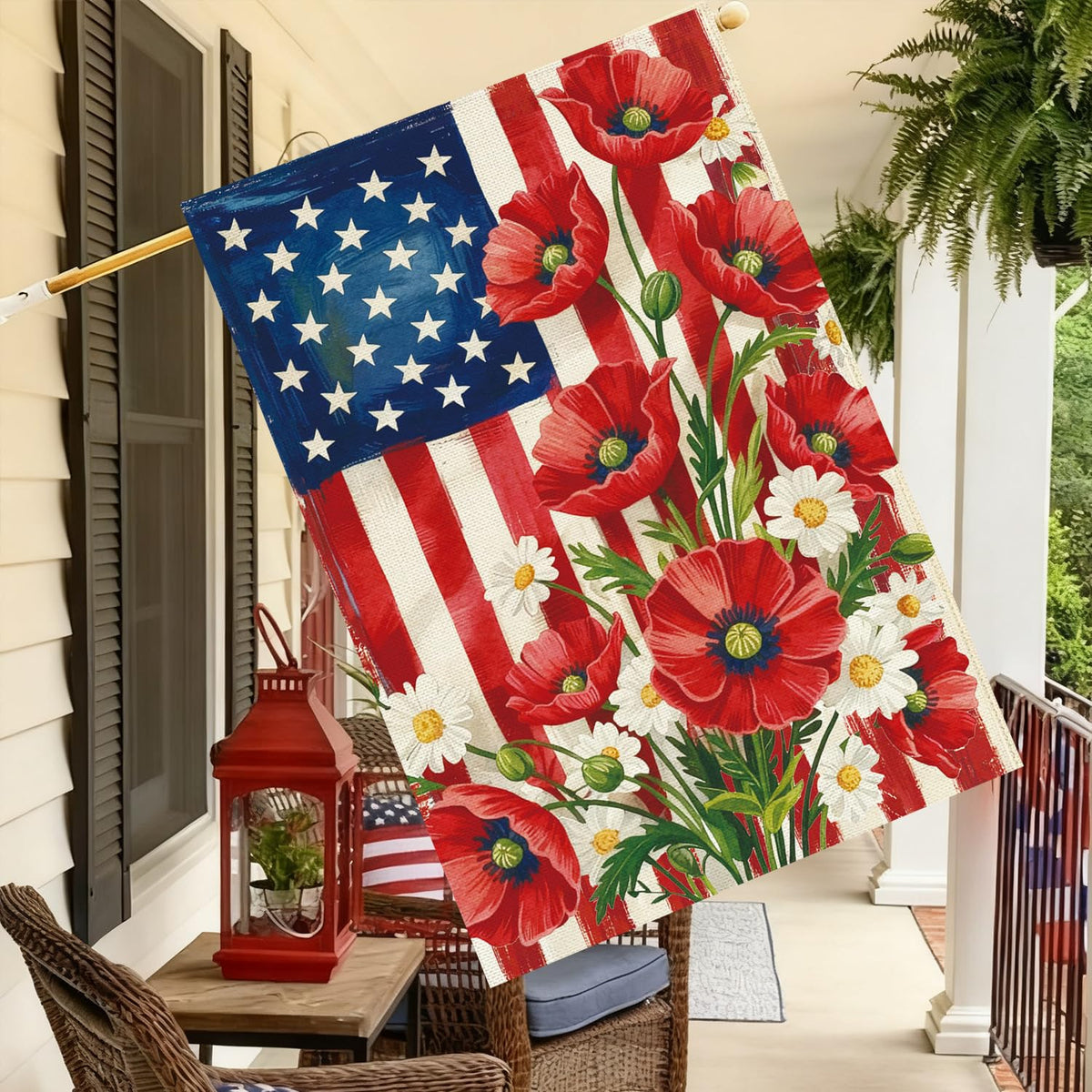 Baccessor weatherproof outdoor flag withstands wind and rain while staying vibrant