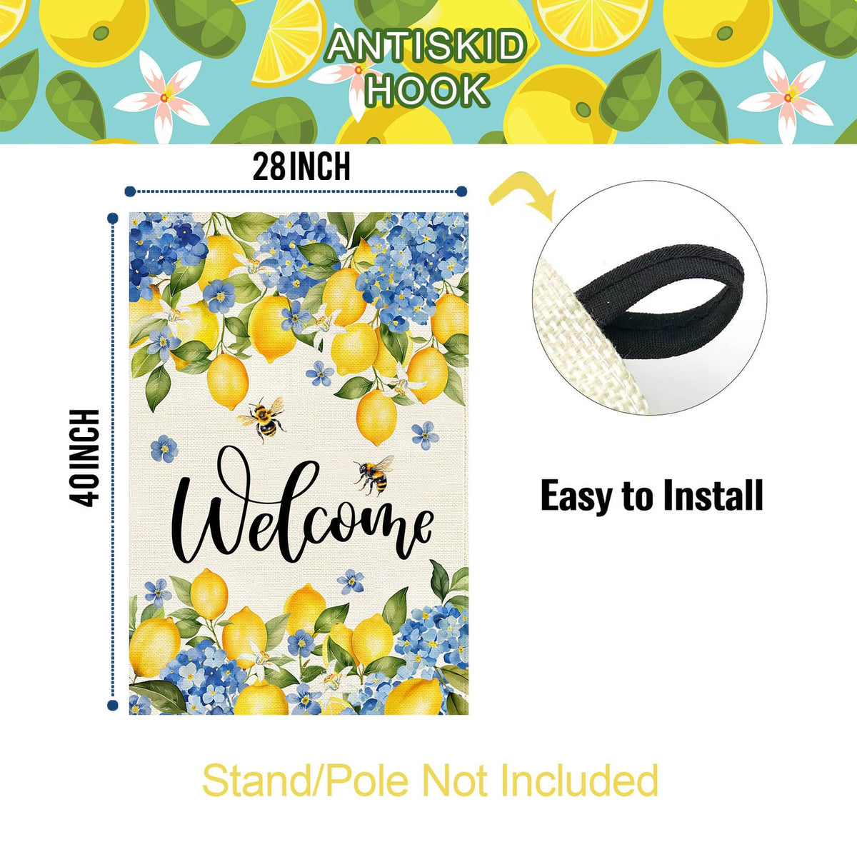 Baccessor large 28x40 flag easy outdoor display on standard poles