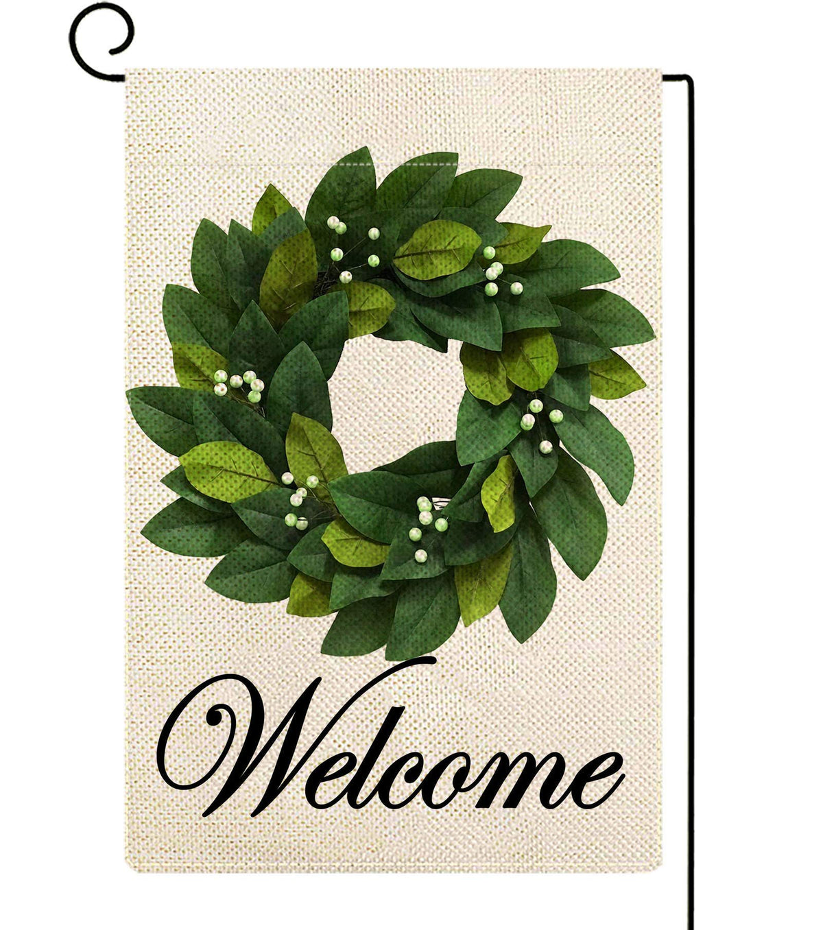 Baccessor wreath flag magnolia leaves for year-round outdoor welcome.