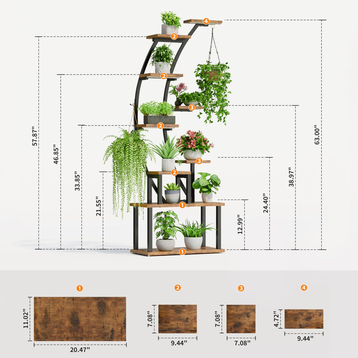 BACEKOLL hanging hooks provide extra space for decor and plants