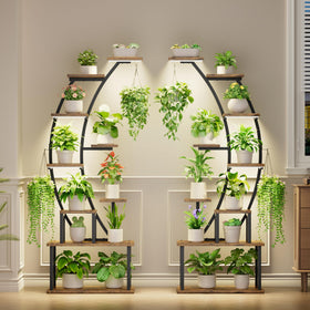 BACEKOLL Plant Stand 9-tier 64-inch side view shows ample display space