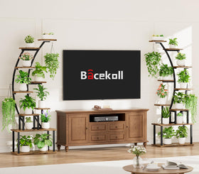 BACEKOLL Plant Stand curved half-moon design adds stylish indoor decor