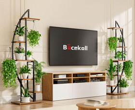 BACEKOLL sturdy metal frame supports multiple pots on all tiers