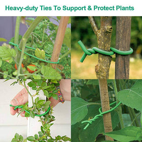 Bacetuao green garden twist tie blending with plants for discreet training.