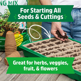 Back to the Roots 50-cell germination kit-compatible trays for easy planting layouts.