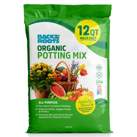 Back to the Roots all-purpose potting mix bag for thriving herbs and veggies