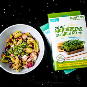 Harvest ready microgreens from Back to the Roots for flavorful, nutrient-dense toppings.