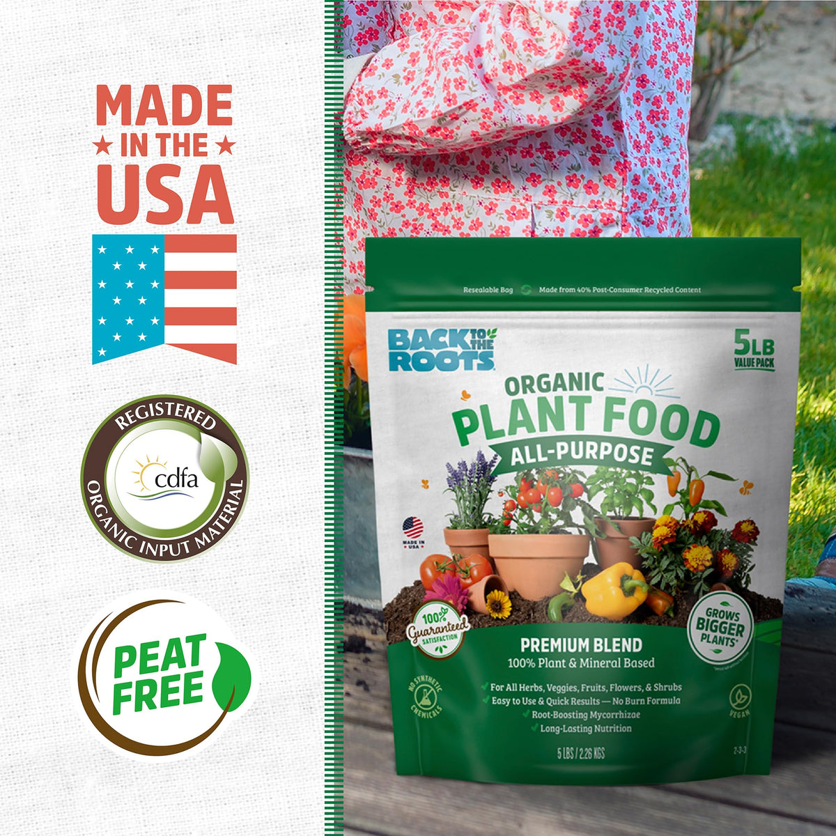Back to the Roots kelp meal ingredient for long-lasting soil nutrition