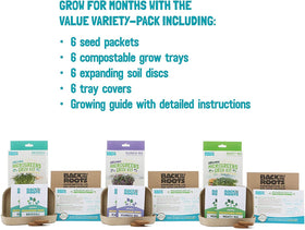 Back to the Roots microgreens kit is non-GMO and pesticide-free for safe home greens.