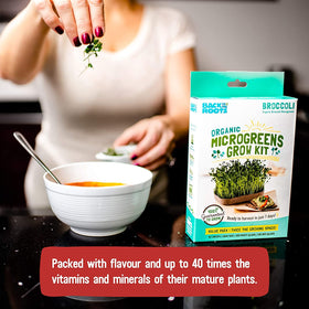 Back to the Roots six-variety kit delivers fresh microgreens for salads and sandwiches.