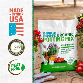 Back to the Roots Organic Potting Mix with yucca extract for better moisture control