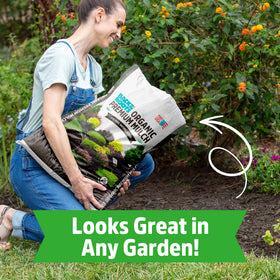 Back to the Roots Organic Premium Mulch pots and containers illustrate versatile use.