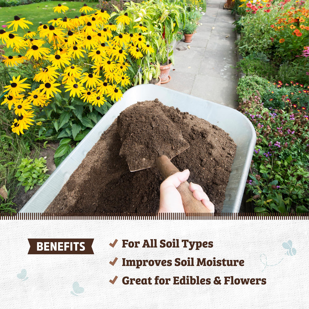 Dolomitic limestone balances pH in Back to the Roots compost blend.