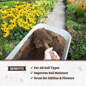 Dolomitic limestone balances pH in Back to the Roots compost blend.