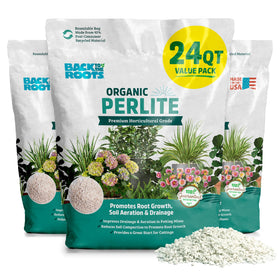 Back to the Roots organic perlite 3-bag pack boosts soil aeration for healthy roots.