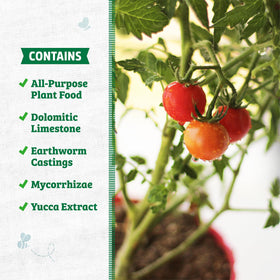 Back to the Roots potting mix includes worm-castings for natural enrichment