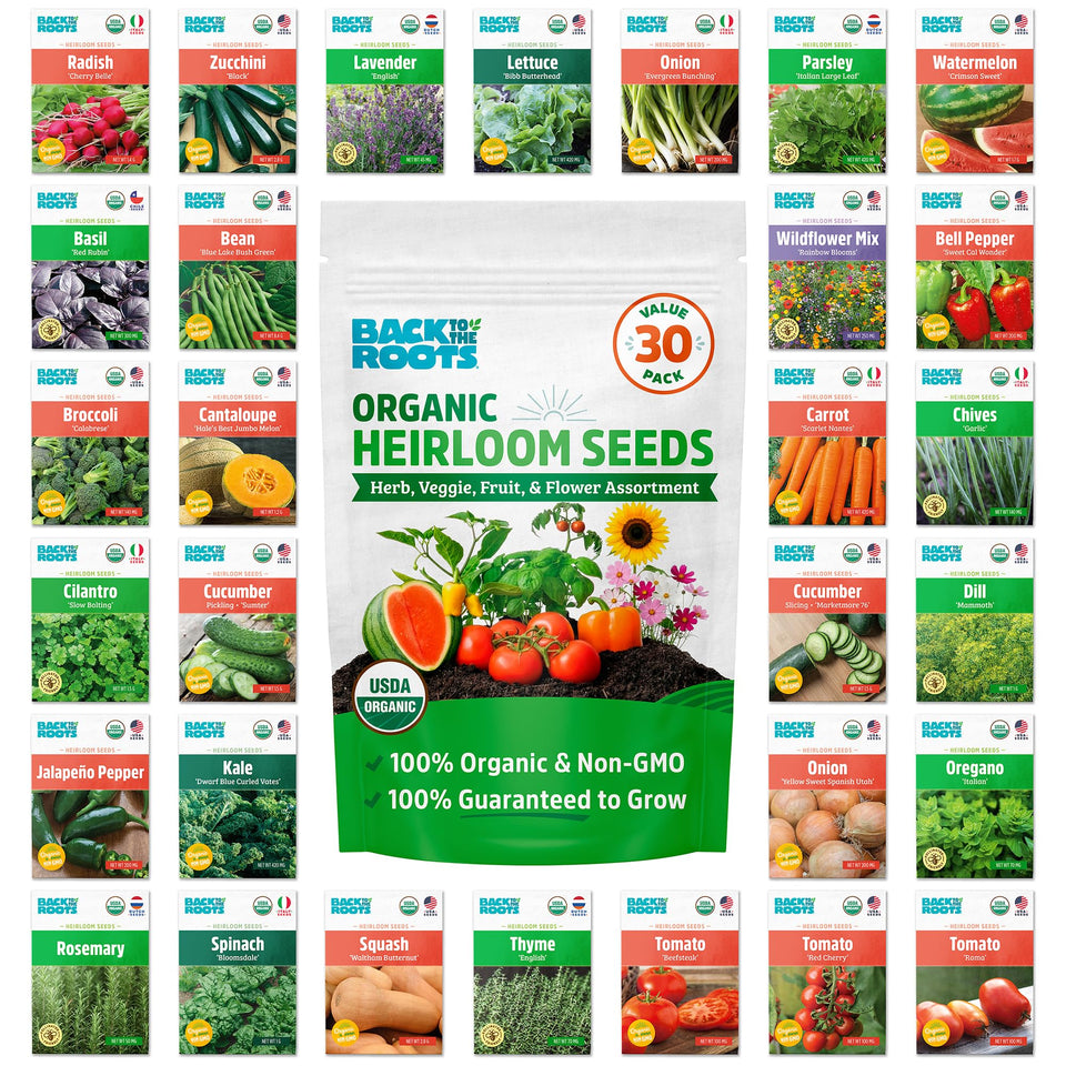 Back to the Roots seed bundle assortment for diverse plantings
