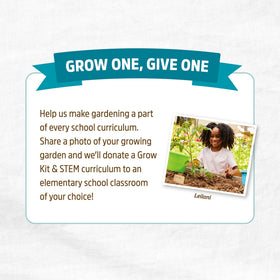 Back to the Roots soil design enhances water retention and air for roots.