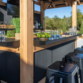Backyard Discovery Palisade wind- and snow-load resilience supports year-round gatherings.