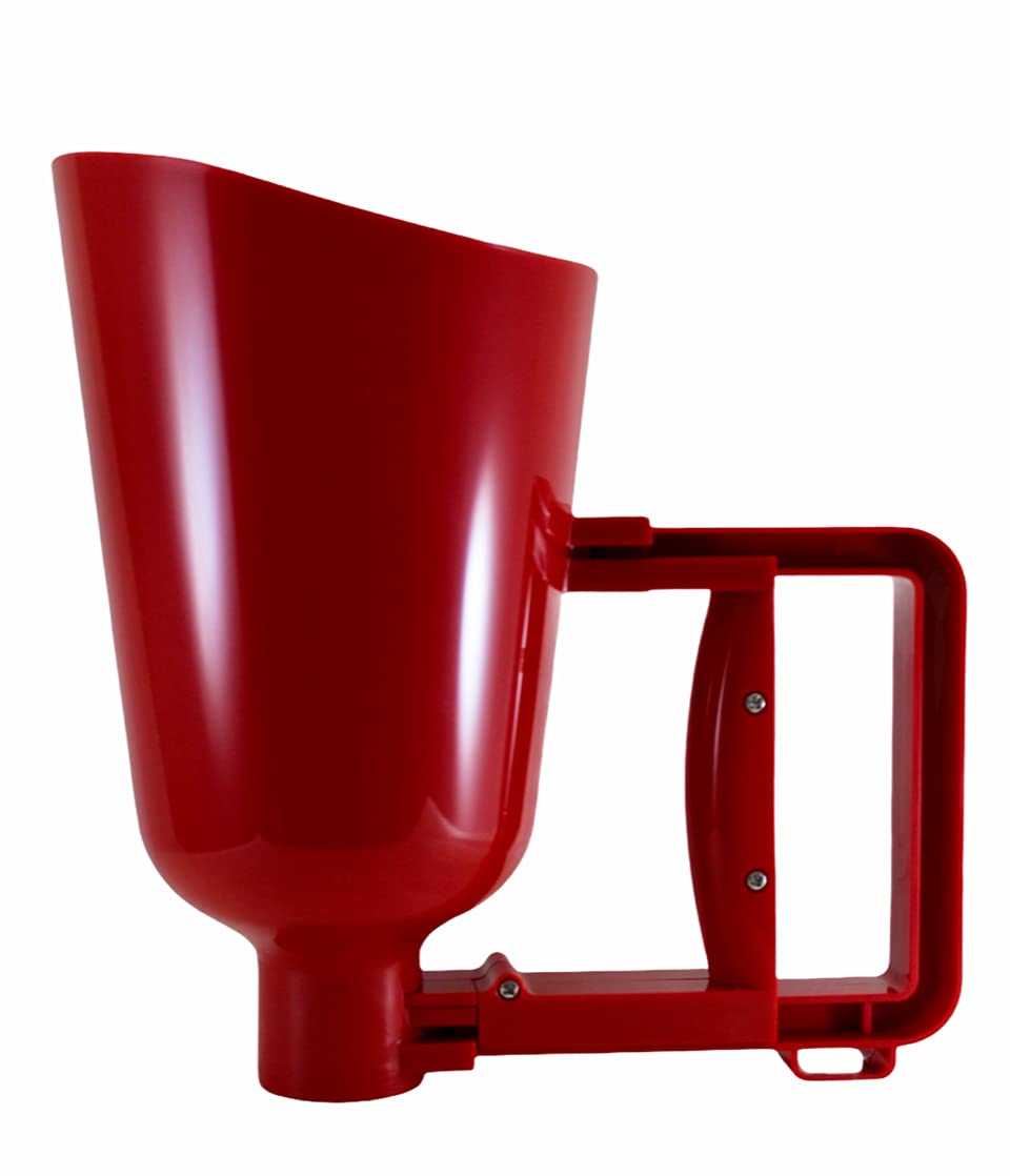 Backyard Essentials bird seed scoop with quick-release handle for mess-free filling.