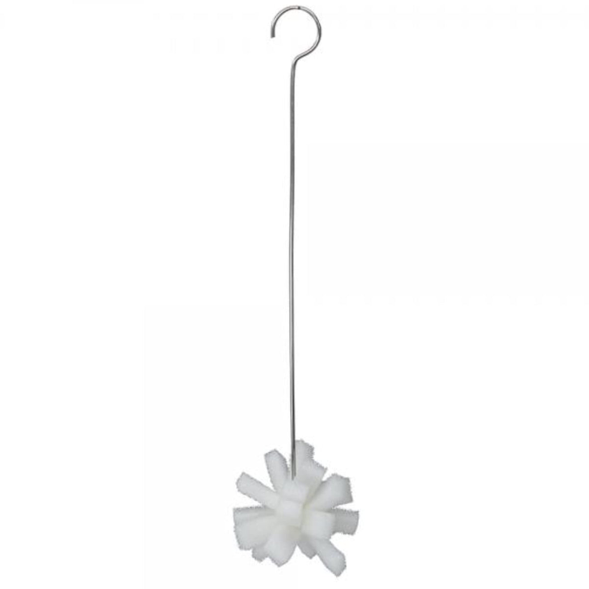 Backyard Essentials Nectar Feeder Sponge Cleaning Brush demonstrates gentle scrubbing to prevent feeder scratches