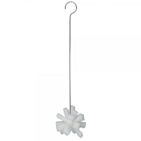 Backyard Essentials Nectar Feeder Sponge Cleaning Brush demonstrates gentle scrubbing to prevent feeder scratches