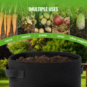 Backyard Expressions breathable non-woven fabric promotes airflow and healthy root growth.