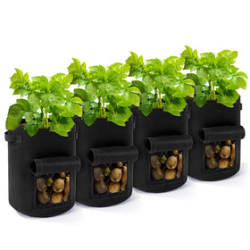 Backyard Expressions potato grow bags with harvest window for easy check and harvest without digging.